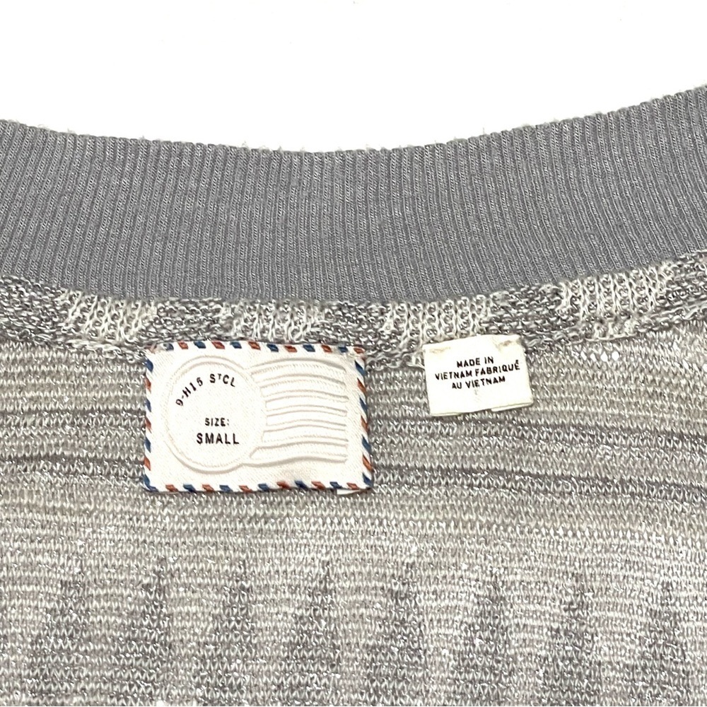 Anthropologie Postmark Woman WOOL Grey Button Down Cardigan Sweater Size S - Picture 8 of 13